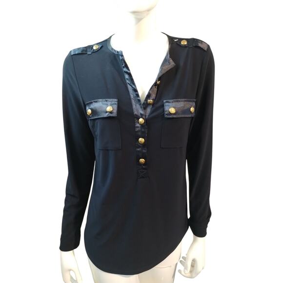 Elie Tahari Women's size Medium Quiet Luxury Old Money Preppy Country Club Top - Picture 2 of 13